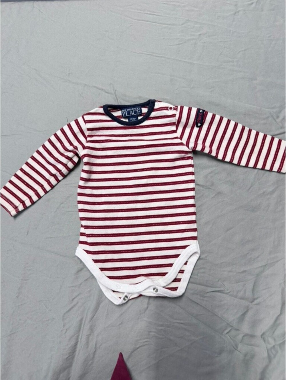 The Childrens Place 18M Bodysuit Silver Metallic